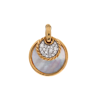 David Yurman DY Elements Convertible Pendant Pendant & Charms 18K Yellow Gold with Onyx, Mother of Pearl and Diamonds