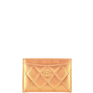 Chanel Classic Card Holder Quilted Iridescent Lambskin