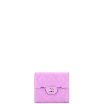 Chanel CC Compact Classic Flap Wallet Quilted Caviar