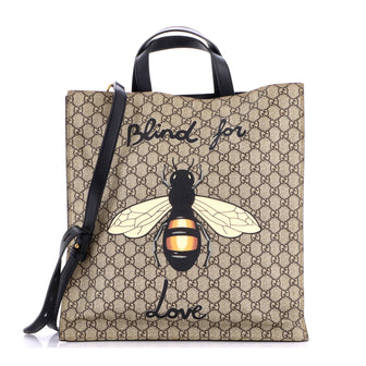 Gucci Convertible Soft Open Tote Printed GG Coated Canvas Tall