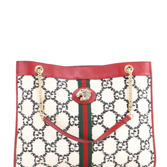 Gucci Rajah Chain Tote GG Tweed Large