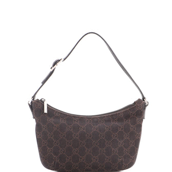 Gucci Vintage Pochette Shoulder Bag GG Canvas Small
