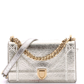 Christian Dior Diorama Flap Bag Crackled Deerskin Small