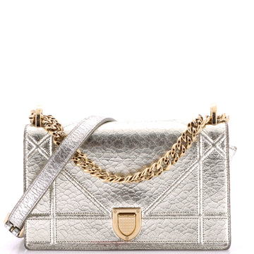 Christian Dior Diorama Flap Bag Crackled Deerskin Small