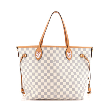 Louis Vuitton Neverfull NM Tote Damier with Braided Detail MM