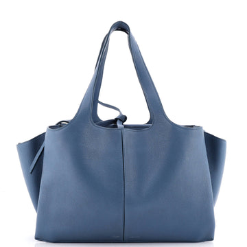 Celine Tri-Fold Shoulder Bag Grained Calfskin Small
