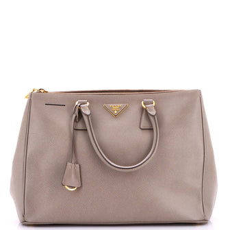 Prada Double Zip Lux Tote Saffiano Leather Large