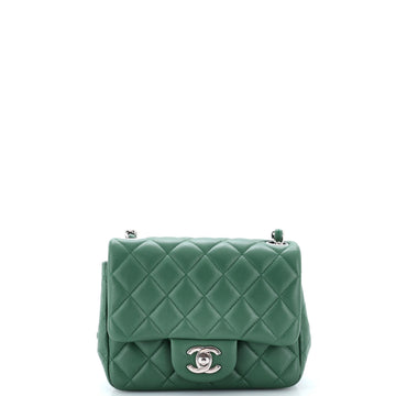 Chanel Square Classic Single Flap Bag Quilted Lambskin Mini