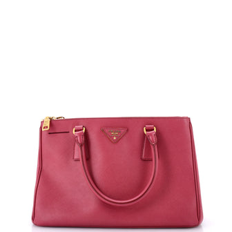 Prada Double Zip Lux Tote Saffiano Leather Small