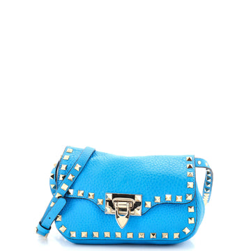 Valentino Garavani Rockstud Flip Lock Flap Bag Leather Mini