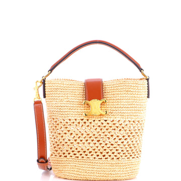 Celine Louise Bag Raffia with Leather Small