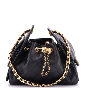 Chanel 25 Hobo Bag Quilted Caviar Mini