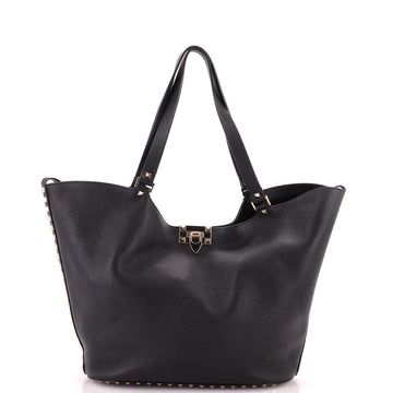 Valentino Garavani Rockstud Flip Lock Tote Leather Small
