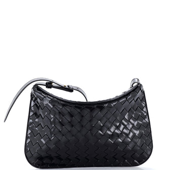 Bottega Veneta Cradle Fold Over Shoulder Bag Intrecciato Leather