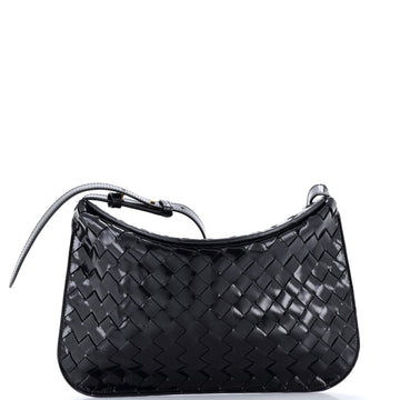 Bottega Veneta Cradle Fold Over Shoulder Bag Intrecciato Leather