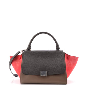 Celine Tricolor Trapeze Bag Leather Small