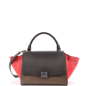 Celine Tricolor Trapeze Bag Leather Small