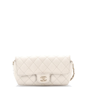 Chanel Classic Sunglasses Case with Chain Quilted Caviar