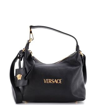Versace Tag Hobo Leather