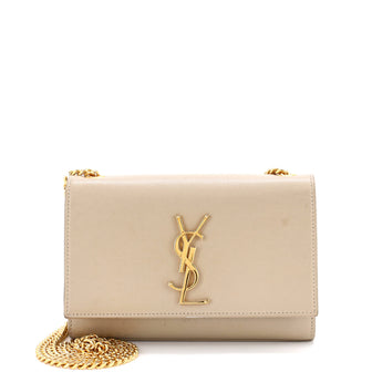 Saint Laurent Classic Monogram Crossbody Bag Grainy Leather Small