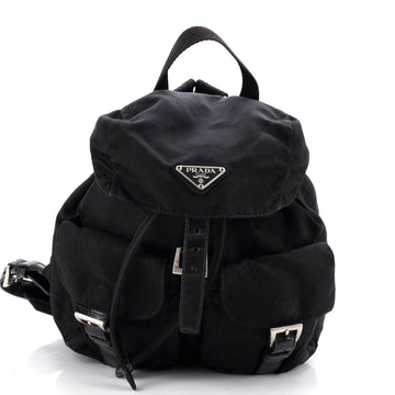 Prada Double Front Pocket Backpack Tessuto Small