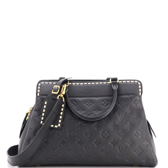 Louis Vuitton Vosges Handbag Whipstitch Monogram Empreinte Leather MM