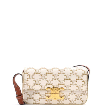 Celine Triomphe East-West Shoulder Bag Triomphe Coated Canvas