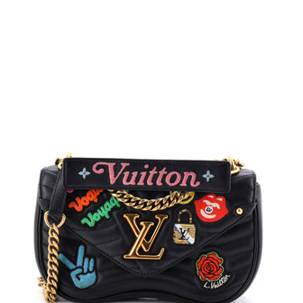 Louis Vuitton New Wave Chain Bag Limited Edition Patches Quilted Leather MM