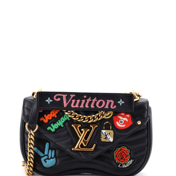 Louis Vuitton New Wave Chain Bag Limited Edition Patches Quilted Leather MM