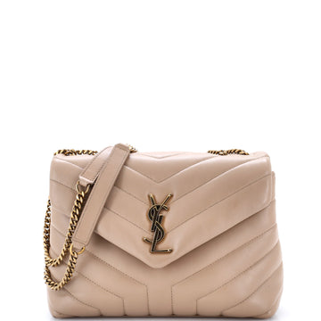 Saint Laurent Loulou Shoulder Bag Matelasse Chevron Leather Small