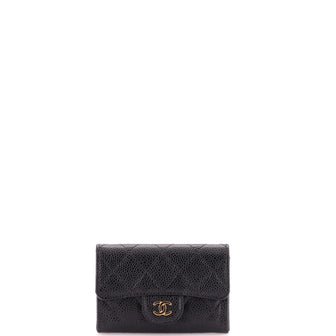 Chanel Classic Flap Card Holder Quilted Caviar