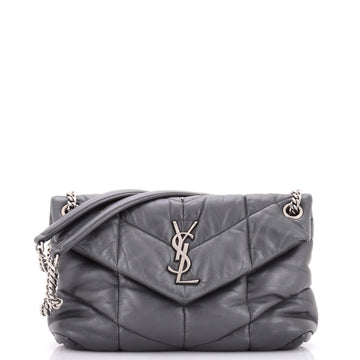 Saint Laurent Loulou Puffer Shoulder Bag Quilted Leather Small