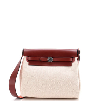 Hermes Herbag Zip Toile and Leather 20