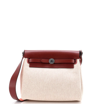 Hermes Herbag Zip Toile and Leather 20