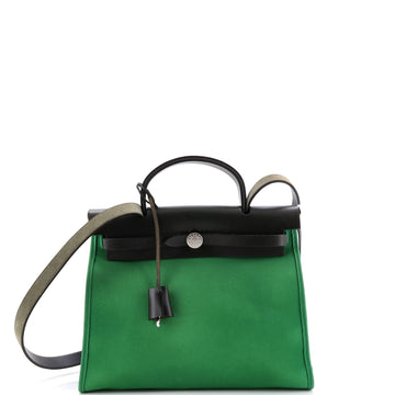 Hermes Herbag Zip Leather and Toile 31