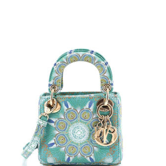 Christian Dior Dior In Lights Lady Dior Bag Embroidered Painted Calfskin Micro