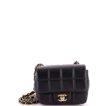 Chanel Monacoco Logo Blocks Square Flap Bag Quilted Lambskin with Resin Mini