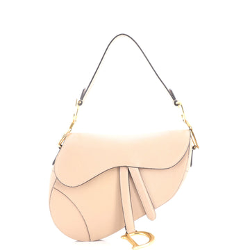 Christian Dior Saddle Handbag Leather Medium