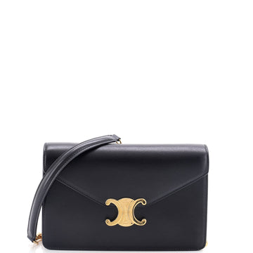 Celine Margo Triomphe Wallet on Chain Leather