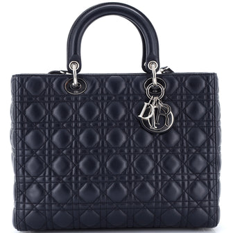 Christian Dior Lady Dior Bag Cannage Quilt Lambskin Large