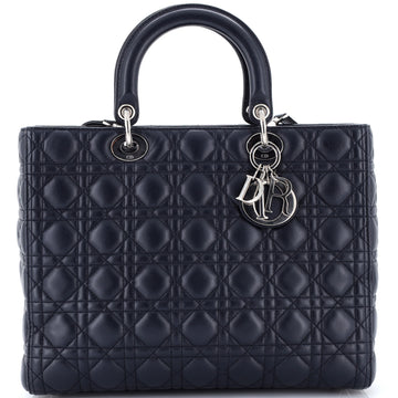 Christian Dior Lady Dior Bag Cannage Quilt Lambskin Large