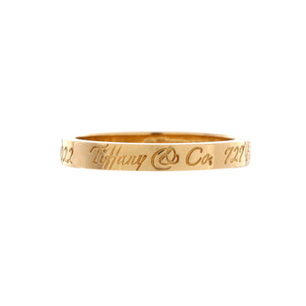 Tiffany & Co. Notes Fifth Avenue New York Ring 18K Yellow Gold Narrow