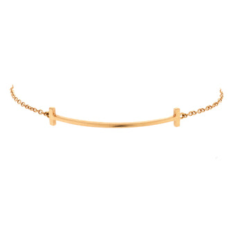 Tiffany & Co. T Smile Chain Bracelet 18K Rose Gold Medium