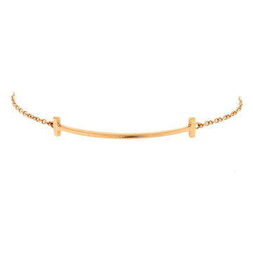 Tiffany & Co. T Smile Chain Bracelet 18K Rose Gold Medium