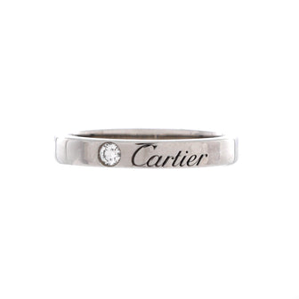 Cartier C de Cartier Wedding Band Ring Platinum with Diamond