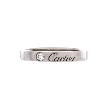 Cartier C de Cartier Wedding Band Ring Platinum with Diamond
