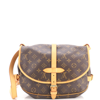 Louis Vuitton Saumur Handbag Monogram Canvas 30