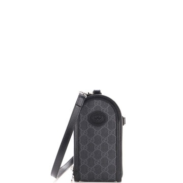Gucci Interlocking G Patch Phone Crossbody Bag GG Coated Canvas Mini