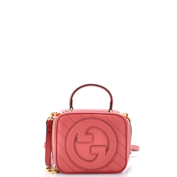 Gucci Blondie NM Top Handle Shoulder Bag Diagonal Quilted Leather