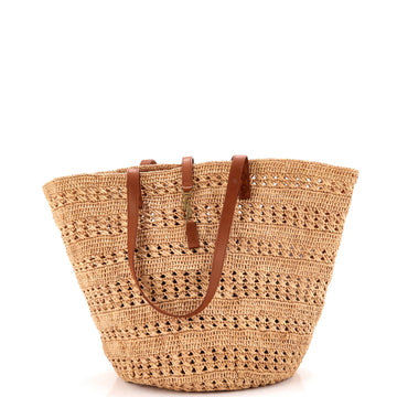 Saint Laurent Panier Monogram Basket Shopper Raffia Medium